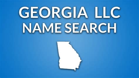 georgia llc registration name search